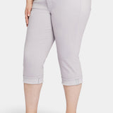 Marilyn Straight Crop Jeans In Plus Size - Pearl Grey