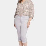 Marilyn Straight Crop Jeans In Plus Size - Pearl Grey