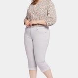 Marilyn Straight Crop Jeans In Plus Size - Pearl Grey