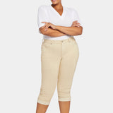 Marilyn Straight Crop Jeans In Plus Size - Butter