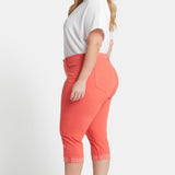 Marilyn Straight Crop Jeans In Plus Size - Fruit Punch
