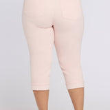 Marilyn Straight Crop Jeans In Plus Size - Pink Dogwood