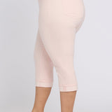 Marilyn Straight Crop Jeans In Plus Size - Pink Dogwood