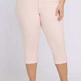 Marilyn Straight Crop Jeans In Plus Size - Pink Dogwood