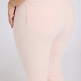 Marilyn Straight Crop Jeans In Plus Size - Pink Dogwood