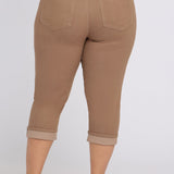 Marilyn Straight Crop Jeans In Plus Size - Toasted Coconut