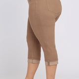 Marilyn Straight Crop Jeans In Plus Size - Toasted Coconut
