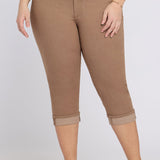Marilyn Straight Crop Jeans In Plus Size - Toasted Coconut
