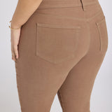 Marilyn Straight Crop Jeans In Plus Size - Toasted Coconut