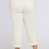 Bailey Relaxed Straight Crop Jeans In Plus Size - Vintage White