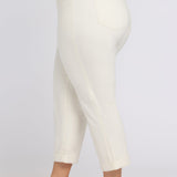 Bailey Relaxed Straight Crop Jeans In Plus Size - Vintage White