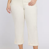 Bailey Relaxed Straight Crop Jeans In Plus Size - Vintage White