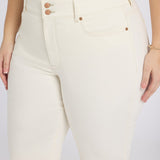 Bailey Relaxed Straight Crop Jeans In Plus Size - Vintage White