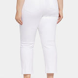 Marilyn Straight Ankle Jeans In Plus Size - Optic White