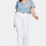 Marilyn Straight Ankle Jeans In Plus Size - Optic White