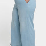 Mona Wide Leg Trouser Ankle Jeans In Plus Size - Clear Waters