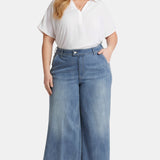 Mona Wide Leg Trouser Ankle Jeans In Plus Size - State