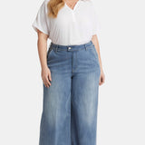 Mona Wide Leg Trouser Ankle Jeans In Plus Size - State