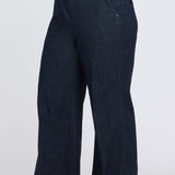 Mia Palazzo Jeans In Plus Size - Rinse