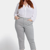 Chloe Skinny Capri Jeans In Plus Size - Luarca Stripe