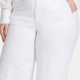 Mona Wide Leg Trouser Ankle Jeans In Plus Size - Optic White