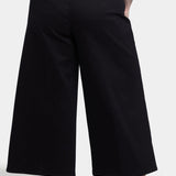 Mona Wide Leg Trouser Ankle Jeans In Plus Size - Black