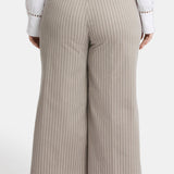 Mona Wide Leg Trouser Ankle Jeans In Plus Size - Boardwalk Stripe