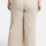 Mona Wide Leg Trouser Ankle Jeans In Plus Size - Feather