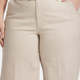 Mona Wide Leg Trouser Ankle Jeans In Plus Size - Feather