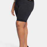 Briella 11 Inch Denim Shorts In Plus Size - Black