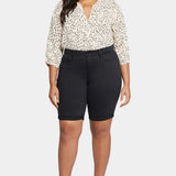 Briella 11 Inch Denim Shorts In Plus Size - Black