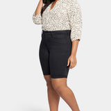 Briella 11 Inch Denim Shorts In Plus Size - Black