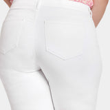 Briella 11 Inch Denim Shorts In Plus Size - Optic White