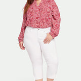 Chloe Capri Jeans In Plus Size - Optic White