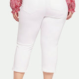 Chloe Capri Jeans In Plus Size - Optic White