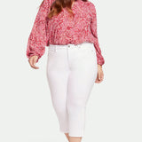 Chloe Capri Jeans In Plus Size - Optic White