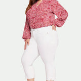 Chloe Capri Jeans In Plus Size - Optic White