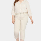Chloe Capri Jeans In Plus Size - Feather