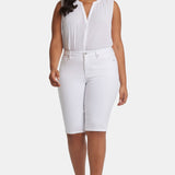 Sophie Bike Capri Jeans In Plus Size - Optic White