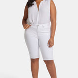 Sophie Bike Capri Jeans In Plus Size - Optic White