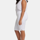 Sophie Bike Capri Jeans In Plus Size - Optic White