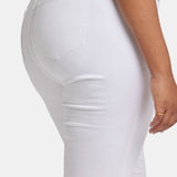 Sophie Bike Capri Jeans In Plus Size - Optic White