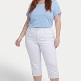 Marilyn Straight Crop Jeans In Plus Size - Optic White