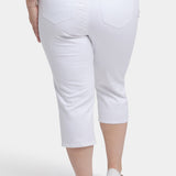 Marilyn Straight Crop Jeans In Plus Size - Optic White