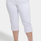 Marilyn Straight Crop Jeans In Plus Size - Optic White