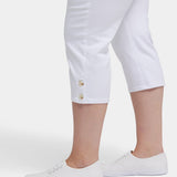 Marilyn Straight Crop Jeans In Plus Size - Optic White