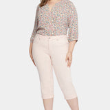 Marilyn Straight Crop Jeans In Plus Size - Pink Dusk