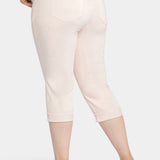 Marilyn Straight Crop Jeans In Plus Size - Pink Dusk