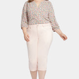 Marilyn Straight Crop Jeans In Plus Size - Pink Dusk