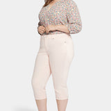 Marilyn Straight Crop Jeans In Plus Size - Pink Dusk